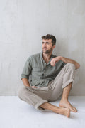 Pantalon de Loisirs en Lin pour Homme – Coupe Décontractée | Taille Élastiquée