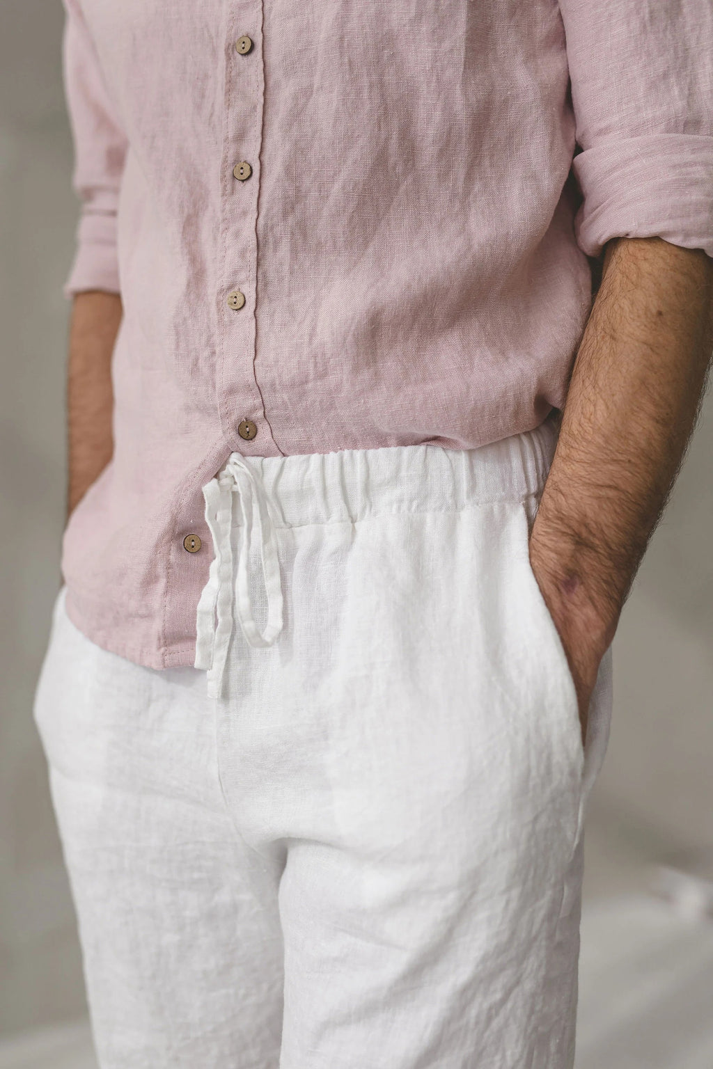 Short en Lin Décontracté pour Homme – Taille Élastiquée | Confort & Style Été