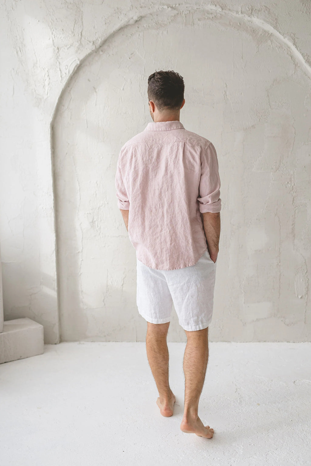 Short en Lin Décontracté pour Homme – Taille Élastiquée | Confort & Style Été