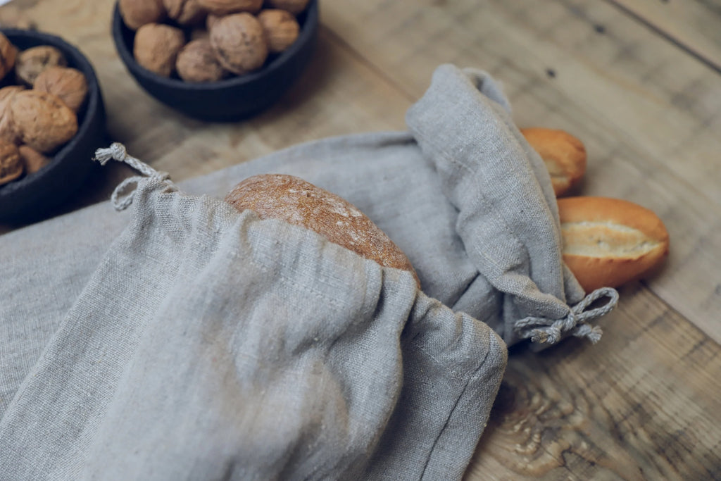 Sac à Pain en Lin Lavé Épais (260g/m²) – Conservation Naturelle & Durable