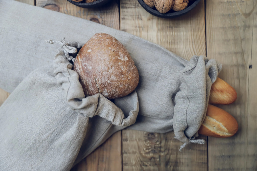 Sac à Pain en Lin Lavé Épais (260g/m²) – Conservation Naturelle & Durable