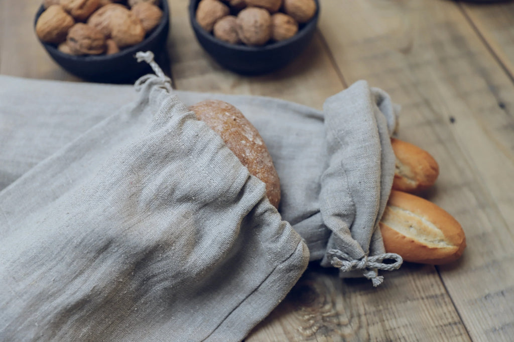 Sac à Pain en Lin Lavé Épais (260g/m²) – Conservation Naturelle & Durable