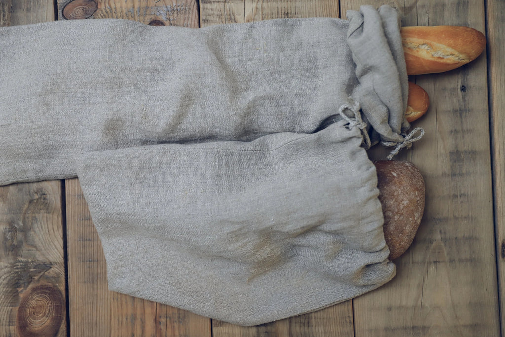 Sac à Pain en Lin Lavé Épais (260g/m²) – Conservation Naturelle & Durable